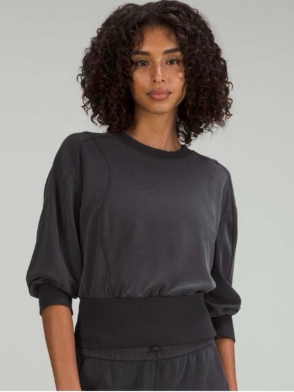 Lululemon Softstreme Ribbed-Hem Pullover black